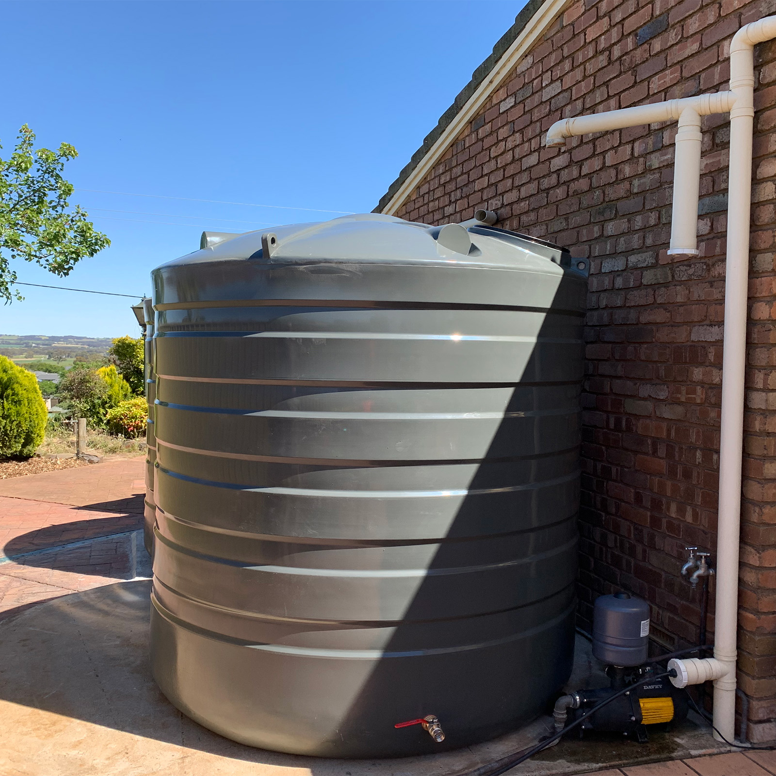 5000L Round Poly Tank | Slate Grey