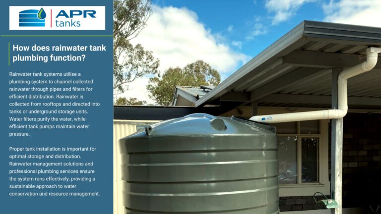How does rainwater tank plumbing function
